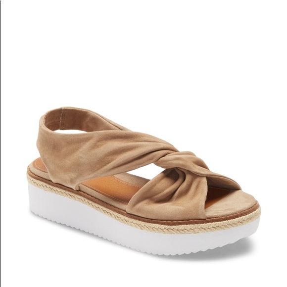 Caslon Shoes - Caslon Joelle Flatform Sandal In Dark Sand Suede